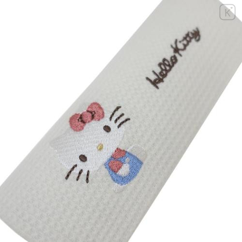 Japan Sanrio Glasses Case - Hello Kitty / Embroidery White - 4