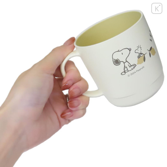 Japan Peanuts Stacking Cup - Snoopy & Woodstock / Lemon - 2