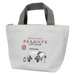 Japan Peanuts Insulated Cooler Lunch Bag - Snoopy & Woodstock / Camping With Friends