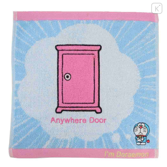 Japan Doraemon Mini Towel Jacquard Handkerchief - Anywhere Door - 1