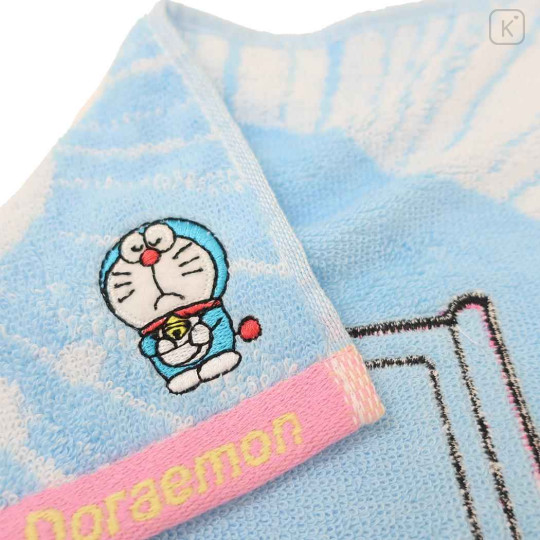 Japan Doraemon Mini Towel Jacquard Handkerchief - Anywhere Door - 2