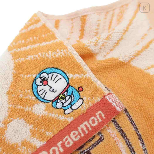 Japan Doraemon Mini Towel Jacquard Handkerchief - Memorization Bread - 2