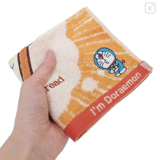 Japan Doraemon Mini Towel Jacquard Handkerchief - Memory Bread - 3