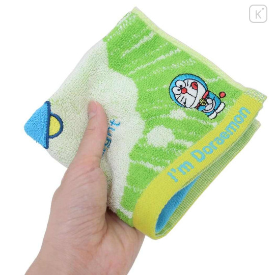 Japan Doraemon Mini Towel Jacquard Handkerchief - Small Light - 3