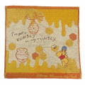 Japan Disney Mini Towel Jacquard Handkerchief - Pooh / Honey Tummy - 1