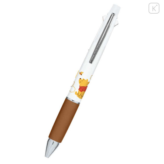 Japan Disney Jetstream 4&1 Multi Pen + Mechanical Pencil - Pooh / Bee White - 1