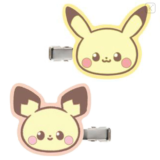 Japan Pokemon Mascot Hair Clip - Pichu & Pikachu / Pokepeace - 1