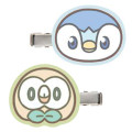 Japan Pokemon Mascot Hair Clip - Piplup & Rowlet / Pokepeace - 1