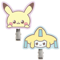 Japan Pokemon Mascot Hair Clip - Jirachi & Pikachu / Pokepeace