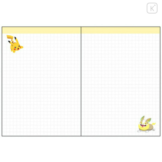 Japan Pokemon A6 Planner Monthly Schedule Book - Pikachu / Smile White 2025 - 3