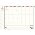 Japan San-X A5 Monthly Schedule Book - Rilakkuma / Headphone 2025 - 2