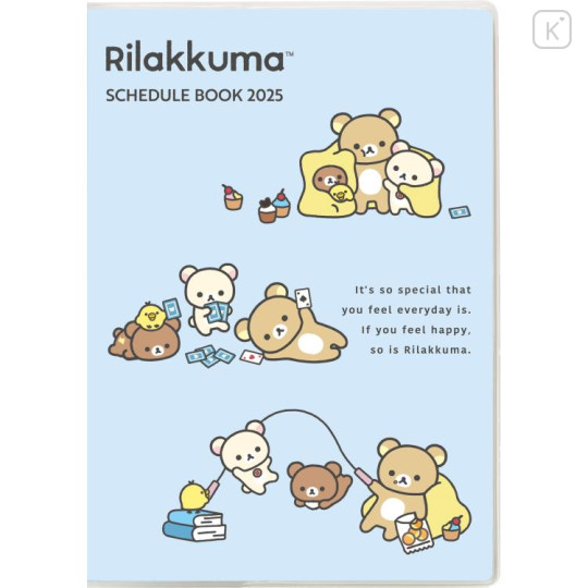 Japan San-X B6 Monthly Schedule Book - New Basic Rilakkuma 2025 - 1