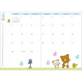 Japan San-X B6 Monthly Schedule Book - New Basic Rilakkuma 2025 - 3