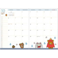 Japan San-X B6 Monthly Schedule Book - Rilakkuma / Cream Yellow Flower 2025 - 5