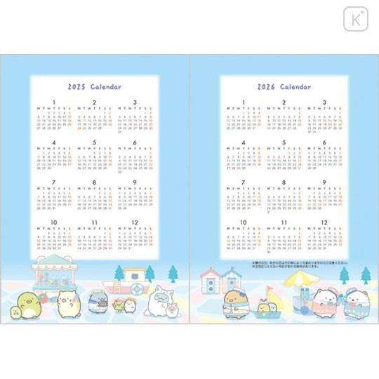 Japan San-X B6 Monthly Schedule Book - Sumikko Gurashi / Angelic Idol 2025 - 6