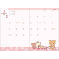 Japan San-X A6 Monthly Schedule Book - Rilakkuma / Stamp 2025 - 3