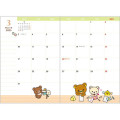 Japan San-X A6 Monthly Schedule Book - Rilakkuma / Stamp 2025 - 4