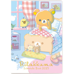 Japan San-X A6 Monthly Schedule Book - Rilakkuma / Bed 2025