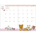 Japan San-X A6 Monthly Schedule Book - Rilakkuma / Bed 2025 - 3