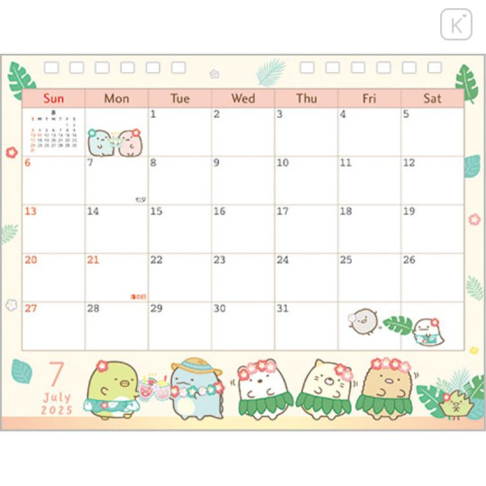 Japan San-X Desk Calendar - Sumikko Gurashi / Snake 2025 - 3