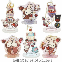 Japan San-X Secret Acrylic Stand Keychain - Sentimental Circus / Late Night Parfait and Stardust Tears Drain Cherries