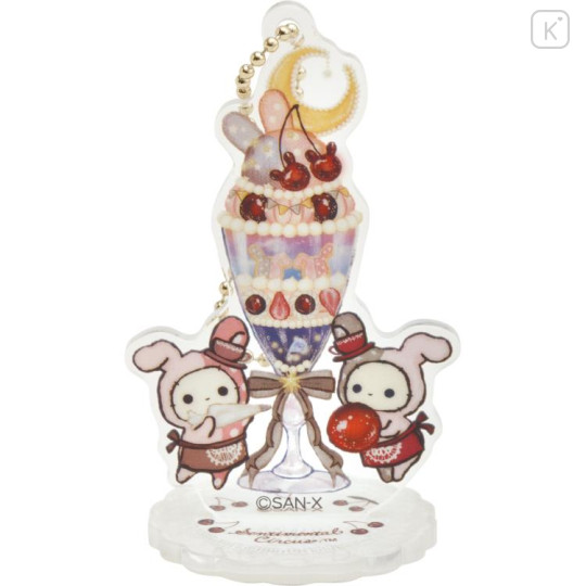 Japan San-X Secret Acrylic Stand Keychain - Sentimental Circus / Late Night Parfait and Stardust Tears Drain Cherries - 3