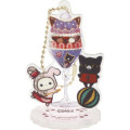 Japan San-X Secret Acrylic Stand Keychain - Sentimental Circus / Late Night Parfait and Stardust Tears Drain Cherries - 5