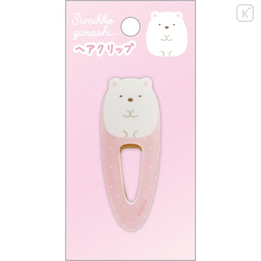 Japan San-X Hair Clip - Sumikko Gurashi / Shirokuma Polar Bear - 1