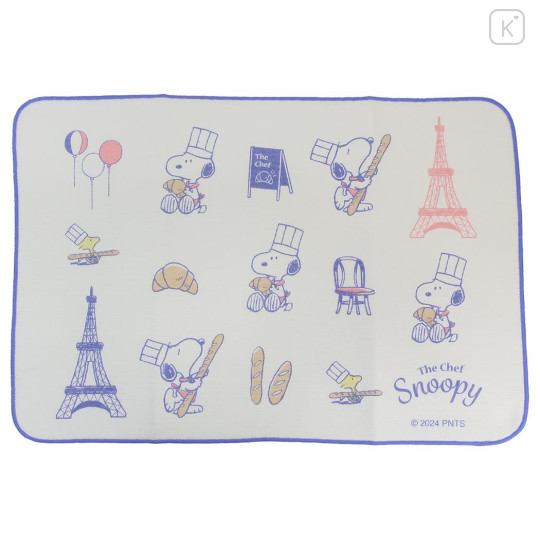 Japan Peanuts Dish Water Absorption Draining Mat - Snoopy & Woodstock / France Chef - 1