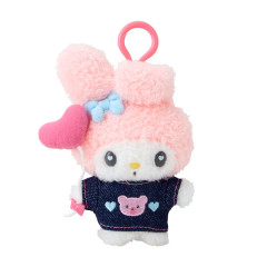 Japan Sanrio Original Mascot Holder - My Melody / Denim Patch