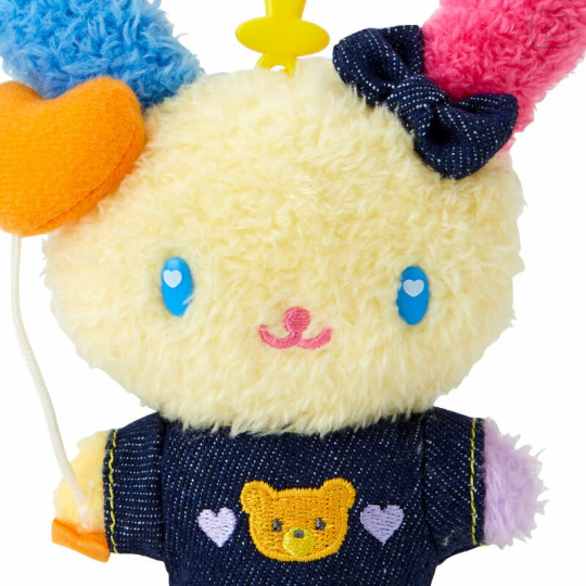 Japan Sanrio Original Mascot Holder - Usahana / Denim Patch - 3