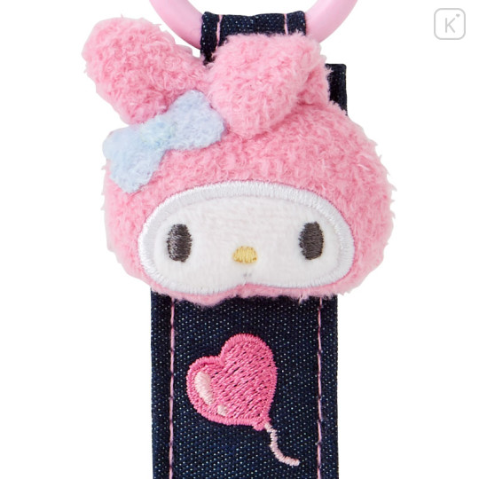 Japan Sanrio Original Tag Keychain - My Melody : Denim Patch - 3