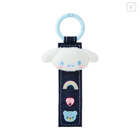 Japan Sanrio Original Tag Keychain - Cinnamoroll : Denim Patch - 1