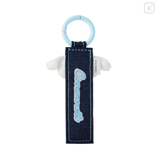 Japan Sanrio Original Tag Keychain - Cinnamoroll : Denim Patch - 2