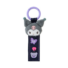 Japan Sanrio Original Tag Keychain - Kuromi : Denim Patch