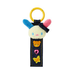 Japan Sanrio Original Tag Keychain - Usahana / Denim Patch