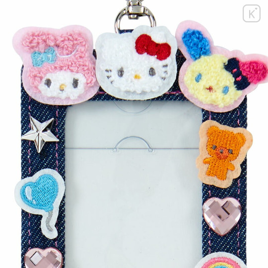 Japan Sanrio Original Pass Card Case - Denim Patch - 3