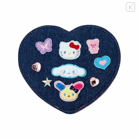 Japan Sanrio Original Folding Mirror - Denim Patch - 1