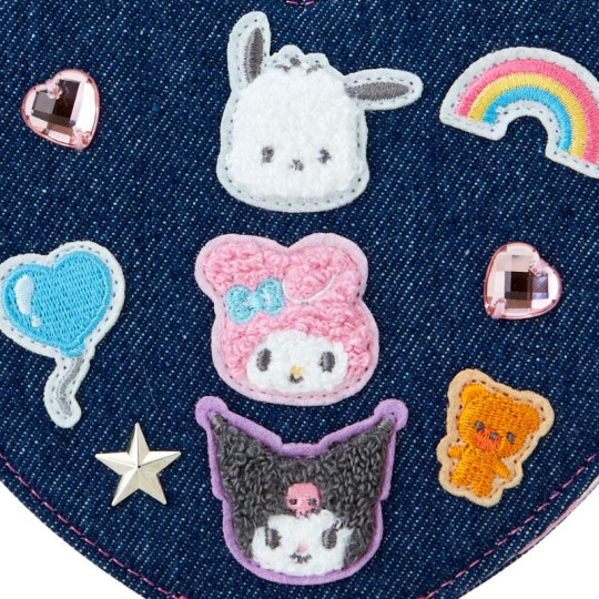 Japan Sanrio Original Folding Mirror - Denim Patch - 5