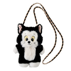 Japan Disney Store Fluffy Pochette Shoulder Crossbody Bag - Pinocchio Cat Figaro