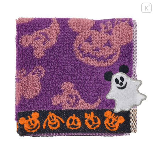 Japan Disney Store Mini Towel Jacquard Handkerchief - Mickey Mouse / Ghost Happy Halloween - 3