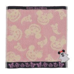 Japan Disney Store Mini Towel Jacquard Handkerchief - Minnie Mouse / Ghost Happy Halloween