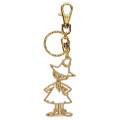 Japan Moomin Metal Keychain - Snufkin / Gold - 1