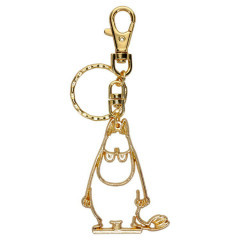 Japan Moomin Metal Keychain - Moomintroll / Gold