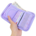 Japan Kirby Kids Bifold Wallet With Neck Strap - Kirby & Waddle Dee / Purple Pink - 4