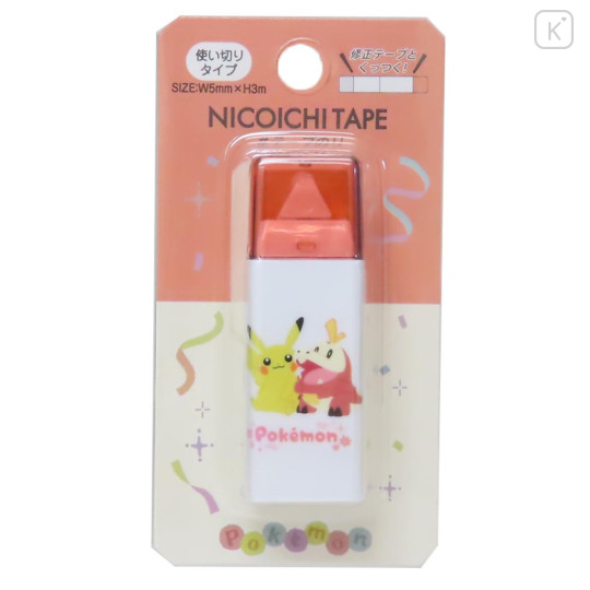 Japan Pokemon Nicoichi Glue Tape - Fuecoco & Pikachu - 1