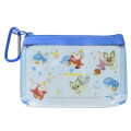 Japan Pokemon Clear Pouch with Carabiner - Fuecoco & Quaxly & Sprigatito / Blue - 1