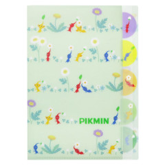 Japan Pikmin 5 Pockets A4 Index File Holder - Light Green