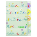 Japan Pikmin 5 Pockets A4 Index File Holder - Light Green - 1