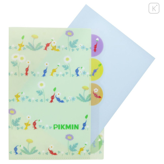 Japan Pikmin 5 Pockets A4 Index File Holder - Light Green - 3